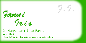 fanni iris business card